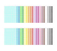 40 Sheets Round Dot Stickers (11200 Dots) Color Coding 8mm Self-Adhesive Circle Labels 20 Colors