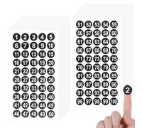 40 Sheets Round Number Sticker 1-100, 2000 Pcs Black Consecutive Vinyl Round Number Stickers, 2 cm Self-Adhesive Waterproof Numbers Decals for Office Storage Inventory Organization, Indoor Outdoor Use