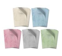 40 Sheets Set: Marble Old Letter Colourful Marble 4 Colors Mix Paper - A4 - Double Sided