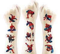 40 Sheets Spider Temporary Tattoos Birthday Themed Party Supplies Decoration Favors Cartoon Cute Sticker for Kids Boys Home Activity Class Prizes Carnival Christmas Rewards