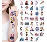 40 Sheets Temporary Tattoo for Kids,Dance Cosplay Id0l Cartoon Tattoo Stickers,Waterproof Musical Cartoon Fake Tattoo Stickers Set for Teens Boys Girls Birthday Fake Tattoo Gift Party Bag Filler