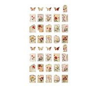 40 Sheets Vintage Deco Stickers, Clear Pattern Versatile Aesthetic Scrapbook Stickers Journaling Decoration for Handbook Notebook Photo Album (Type 1)