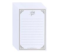40 Sheets Vintage Letter Paper, Retro Lined Writing Stationery Paper Pad, Love Letter Paper Old Style Paper, for School Office Home, 8.26"x 5.5" (Golden Border)