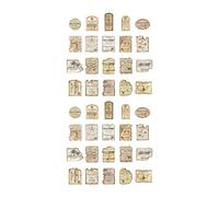 40 Sheets Vintage Stickers, Clear Pattern Portable Journal Stickers Aesthetic Decals Vintage Scrapbook Supplies for DIY Scrapbooking Handbook (Type 3)