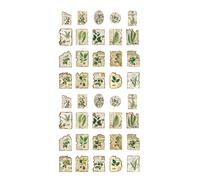 40 Sheets Vintage Stickers, Clear Pattern Portable Journal Stickers Aesthetic Decals Vintage Scrapbook Supplies for DIY Scrapbooking Handbook (Type 2)