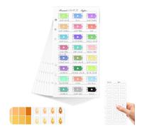 40 Sheets Watercolor Swatch Cards Color Swatch Binder Inner Color Chart Template Cards Spiral-Bound 3.5 X 7 Inch Fits A6 Circular Aperture Color Matching for Gouache Oil Pastels