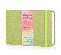 40 Sheets Watercolour Journal 10x15cm, 140 lb/300 GSM Watercolour Sketchbook Water Colour Paper Watercolor Notebook for Art Painting, Drawing, Mixed Media