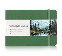 40 Sheets Watercolour Journal 4x6in, 140 lb/300 GSM Watercolour Sketchbook Cold Press Water Colour Paper for Art Painting, Drawing, Mixed Media