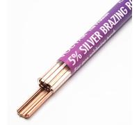 40 Sticks Brazing Rods Bcup-3 5% Silver Solder Phos Copper Brazing Alloys Flat Welding Rods Industry 0.050" x 1/8" x 10" for Air Conditioning Refrigerator Cold Storage HVAC Units