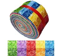 40 Strip Jelly Roll Fabric Strips for Sewing, 100% Cotton Fabric for Quilting Crafting, Precut Bundles, Patchwork Precut Quilt Squares-2.5" x 44" Paisley