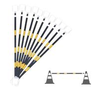 40 Telescopic Traffic Barrier Posts, Extendable from 1.22m to 1.98m, Crowd Control Rods for Parking Lots & Events, Durable Safety Poles for Effective Barrier Management