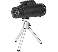 , 40 & Times; 60 High Definition Monocular Green Film Optical Lens Telescope with Mini Tripod, Waterproof Rifle Scope for Bird Watching Hiking Camping Seeing