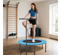 Homcom 40" Mini Trampoline, Rebounder Jumper W/ Adjustable Handle, Blue