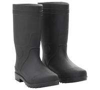 (40) vidaXL Rain Boots Waterproof Wellies Outdoor Garden Shoes Black Size 46 PVC
