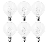 40 Watt E12 Candelabra Base Round Bulbs,G50 Light Bulbs for Full Size Scentsy Warmer,Ceiling Fans With Lights,Chandelier,Decorative Vanity Lights,Sconce,120V Globe G16 1/2 Bulb,2700K Warm White,6 Pack