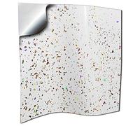 40 White Glitter Tile Stickers for 6x6 inch Tile 15x15 cm Sparkle Diamond White Glitter Tile Transfers Decals Glitter (White, 6x6” - 40 Individual Stickers)
