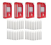 40 White Household Candles Emergency Dinner Table Candle 5H 18cm x 1.7cm