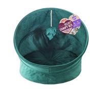 40 Winks Green Velvet Canopy Cat Bed
