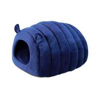 40 Winks Navy Velvet Hideaway Cat Bed