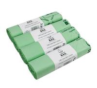 40 x 140L Compostable Food Waste Sacks - Compost Bag Small Wheelie Bin Liners - EN 13432 with Composting Guide - 140 Litre