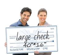 40" x 16" Reusable Fake Check Large Check - Giant Check Big Checks for Presentation, Endowment Donations, Fundraisers, Retirement,Charity & Donation Events