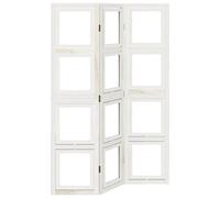 (40 x 160 cm/ 3 piece) vidaXL Room Divider Panel Office Privacy Screen White Solid Wood Paulownia