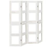(40 x 160 cm/ 4 piece) vidaXL Room Divider Panel Office Privacy Screen White Solid Wood Paulownia