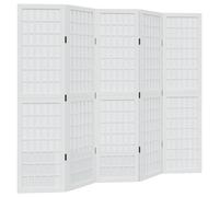 (40 x 160 cm/ 5 piece) vidaXL Room Divider Panels Office Privacy Screen Solid Wood Paulownia