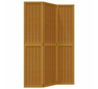 (40 x 180 cm/ 3 piece) vidaXL Room Divider Panel Office Privacy Screen Brown Solid Wood Paulownia