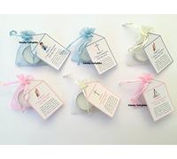 40 x 1st Holy Communion DIY Organza Bag, Candle & Personalised Tag Favours