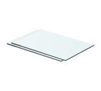 (40 x 20 cm/ 2 pcs) vidaXL 1/2x Shelves Panel Glass Clear Sheet Shelf Panel Ledge Multi Sizes