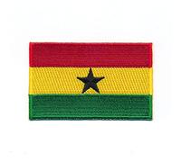 40 x 25 mm Ghana Flag Accra Africa Patch Elegant Sew-On / Iron-On Patch 1190 A