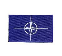 40 x 25 mm NATO North Atlantic Alliance Flag Patch Iron-On Patch 1213 A
