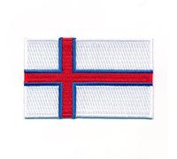 40 x 25 mm Tórshavn Faroe Islands Sheep Island Flag Sew-On Badge/Iron-On Patch 1022 A