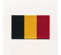 40 x 25 mm UK BELGIUM BRUSSELS Flag embroidered Iron-On 0959 A