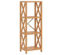 (40 x 30 x 112 cm) vidaXL 6-Tier Shelf Wooden Bookshelf Bookcase Storage Shelf Solid Wood Oak