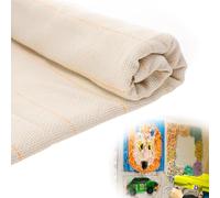 40 x 40 Inch Large Primary Monks Cloth with Marked Lines - Overlocking Tear-Resistant Tufting Cloth Fabric for Punch Needle and Tufting Gun