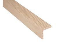 40 x 40mm Angle Pine Corner Trim Moulding Beading Wooden Timber Edging Cushion (1, 90cm Long)
