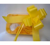 40 x 50mm (2") Rapid Satin Ribbon Pull Bows - BRIGHT DAFFODIL YELLOW for Gift Decorations, Flower Bouquets & Arrangements, Baskets, Wedding Cars, Floral Tributes, Arts & Crafts, Christmas Hampers
