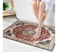 (40 x 60 cm (1.3 ft x 2 ft)- Small Rug/Mat., WHISPER/CREAM RED- CASHMERE RUG) Large Traditional Rugs Living Room Carpet Door Mat