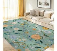 40 x 60 cm Area Rugs Living Room, Cyan Pastoral Elegant Bedroom Carpet