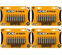 40 x AAA 1.5v JCB Batteries ALKALINE LR03 MN2400 ALKALINE LASTS LONGER