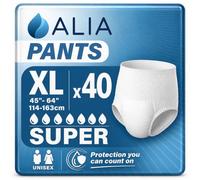 40 x ALIA Super EXTRA LARGE | Adult Incontinence Pull Up Pants | Men & Women Disposable Adults Pants | High Absorbency Unisex Adult Diapers | Breathable & Fast Absorption Odour Control | 4 Packs of 10
