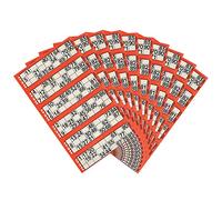 40 X Bingo Book 1-600 | 6 to View Numbered Bingo Tickets Pad | Perfect for Christmas, New Year, Family Games, Party Nights, Office Events & Fun Get Togethers (Red)