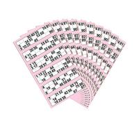 40 X Bingo Book 1-600 | 6 to View Numbered Bingo Tickets Pad | Perfect for Christmas, New Year, Family Games, Party Nights, Office Events & Fun Get Togethers (Pink)