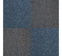 Monstershop 40 X Carpet Tiles 10M2 / Storm Blue & Charcoal Black