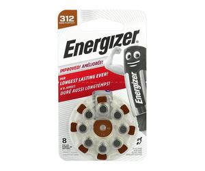 40 x Energizer Size 312 Hearing Aid Batteries Brown - Zinc Air Mercury Free PR41