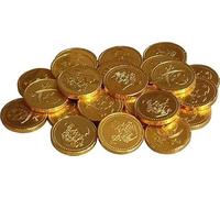 40 x Gold Foil Pirates Themed Milk Chocolate Money Coins Loot, Party Bag Fillers, Pinata prizes, Easter Egg Hunts - Approx 300g