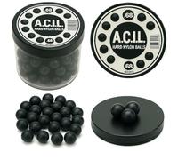40 x Hard Nylon Balls in 68 caliber Paintballs Solid Balls Precision Training Ammo for Paintball, RAM & Self Defense Pistols - Durable Reusable Projectiles
