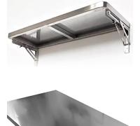 40"x20" Stainless Steel Wall Table - Space-Saving Folding Desk, Drop-Leaf Laundry Table, Invisible Workbench for Home, Kitchen, or Office (90x40cm/36x16in)